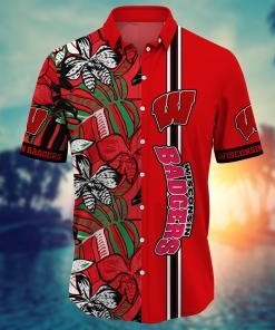 Wisconsin Badgers NCAA Flower Hawaii Shirt For Fans Ver 15