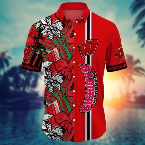 Wisconsin Badgers NCAA Flower Hawaii Shirt For Fans Ver 15
