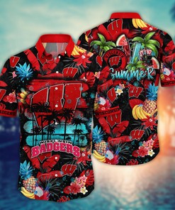 Wisconsin Badgers NCAA Flower Hawaii Shirt For Fans Ver 16