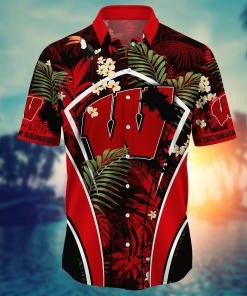 Wisconsin Badgers NCAA Flower Hawaii Shirt For Fans Ver 17