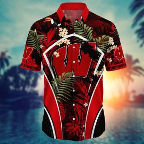 Wisconsin Badgers NCAA Flower Hawaii Shirt For Fans Ver 17