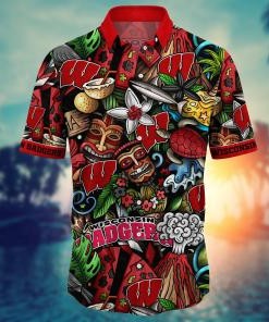Wisconsin Badgers NCAA Flower Hawaii Shirt For Fans Ver 18