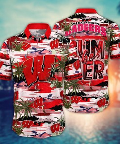 Wisconsin Badgers NCAA Flower Hawaii Shirt For Fans Ver 19