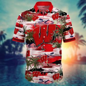 Wisconsin Badgers NCAA Flower Hawaii Shirt For Fans Ver 19