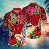 Wisconsin Badgers NCAA Flower Hawaii Shirt For Fans Ver 2