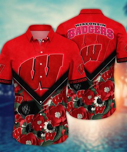 Wisconsin Badgers NCAA Flower Hawaii Shirt For Fans Ver 20