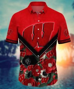 Wisconsin Badgers NCAA Flower Hawaii Shirt For Fans Ver 20