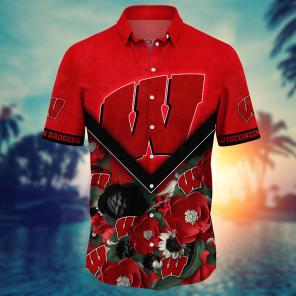 Wisconsin Badgers NCAA Flower Hawaii Shirt For Fans Ver 20