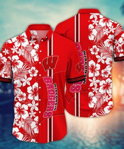 Wisconsin Badgers NCAA Flower Hawaii Shirt For Fans Ver 21
