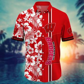 Wisconsin Badgers NCAA Flower Hawaii Shirt For Fans Ver 21