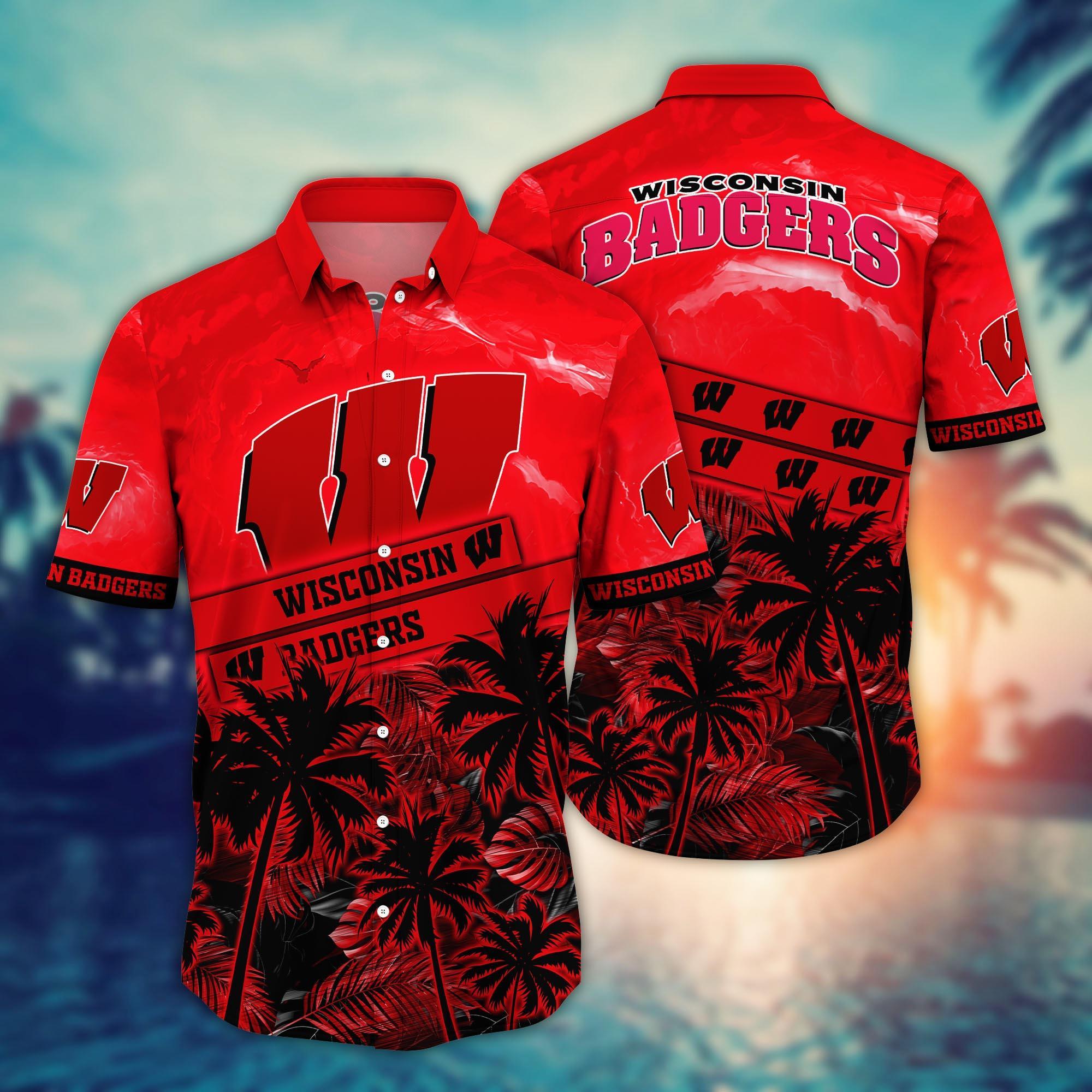 Wisconsin Badgers NCAA Flower Hawaii Shirt For Fans Ver 22