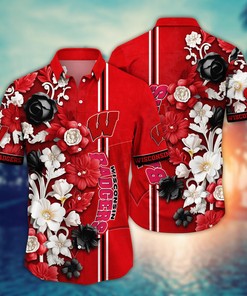 Wisconsin Badgers NCAA Flower Hawaii Shirt For Fans Ver 23