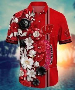 Wisconsin Badgers NCAA Flower Hawaii Shirt For Fans Ver 23