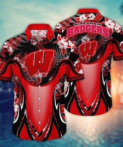 Wisconsin Badgers NCAA Flower Hawaii Shirt For Fans Ver 25