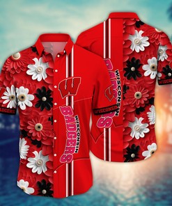 Wisconsin Badgers NCAA Flower Hawaii Shirt For Fans Ver 26