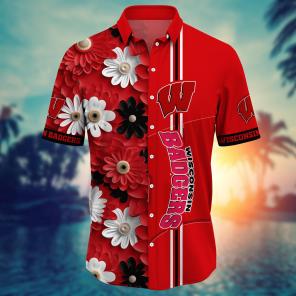 Wisconsin Badgers NCAA Flower Hawaii Shirt For Fans Ver 26