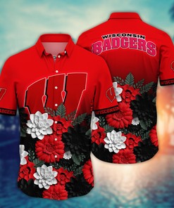 Wisconsin Badgers NCAA Flower Hawaii Shirt For Fans Ver 27