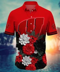 Wisconsin Badgers NCAA Flower Hawaii Shirt For Fans Ver 27