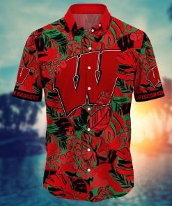 Wisconsin Badgers NCAA Flower Hawaii Shirt For Fans Ver 29