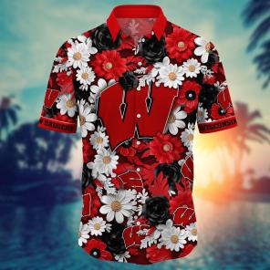 Wisconsin Badgers NCAA Flower Hawaii Shirt For Fans Ver 3