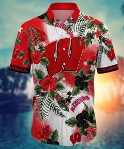 Wisconsin Badgers NCAA Flower Hawaii Shirt For Fans Ver 30