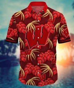 Wisconsin Badgers NCAA Flower Hawaii Shirt For Fans Ver 31