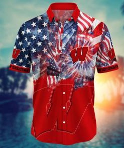 Wisconsin Badgers NCAA Flower Hawaii Shirt For Fans Ver 32