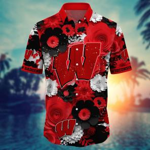 Wisconsin Badgers NCAA Flower Hawaii Shirt For Fans Ver 35