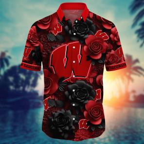 Wisconsin Badgers NCAA Flower Hawaii Shirt For Fans Ver 37