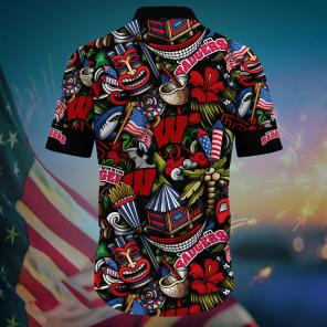 Wisconsin Badgers NCAA Flower Hawaii Shirt For Fans Ver 4