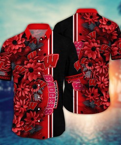 Wisconsin Badgers NCAA Flower Hawaii Shirt For Fans Ver 5