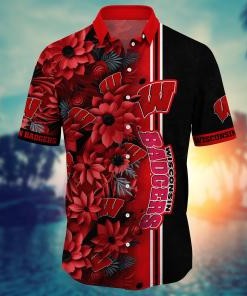 Wisconsin Badgers NCAA Flower Hawaii Shirt For Fans Ver 5
