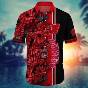 Wisconsin Badgers NCAA Flower Hawaii Shirt For Fans Ver 5
