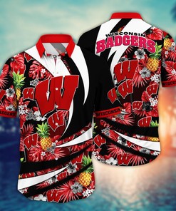 Wisconsin Badgers NCAA Flower Hawaii Shirt For Fans Ver 6