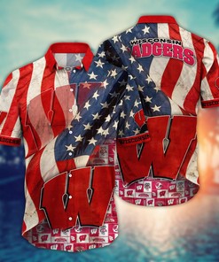 Wisconsin Badgers NCAA Flower Hawaii Shirt For Fans Ver 9