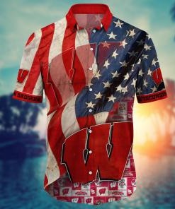 Wisconsin Badgers NCAA Flower Hawaii Shirt For Fans Ver 9