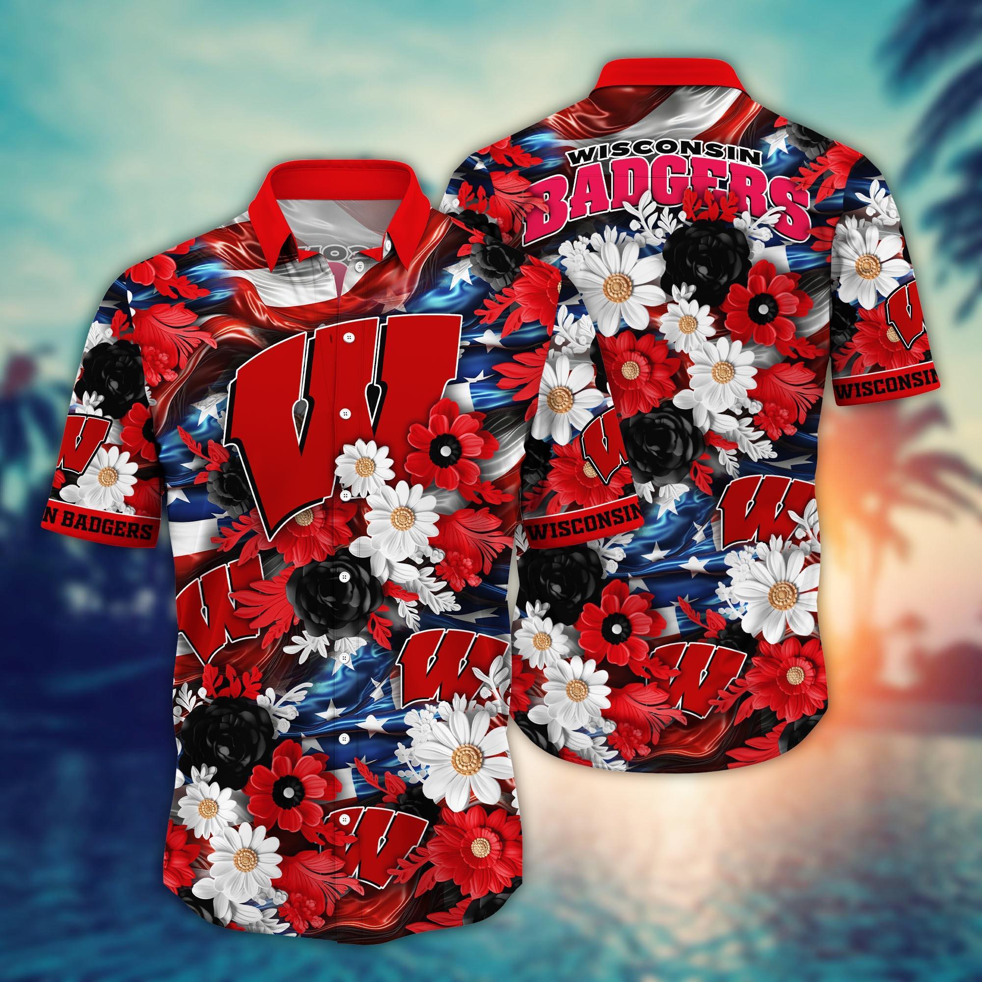 Wisconsin Badgers NCAA Hawaii Shirt Ver 3