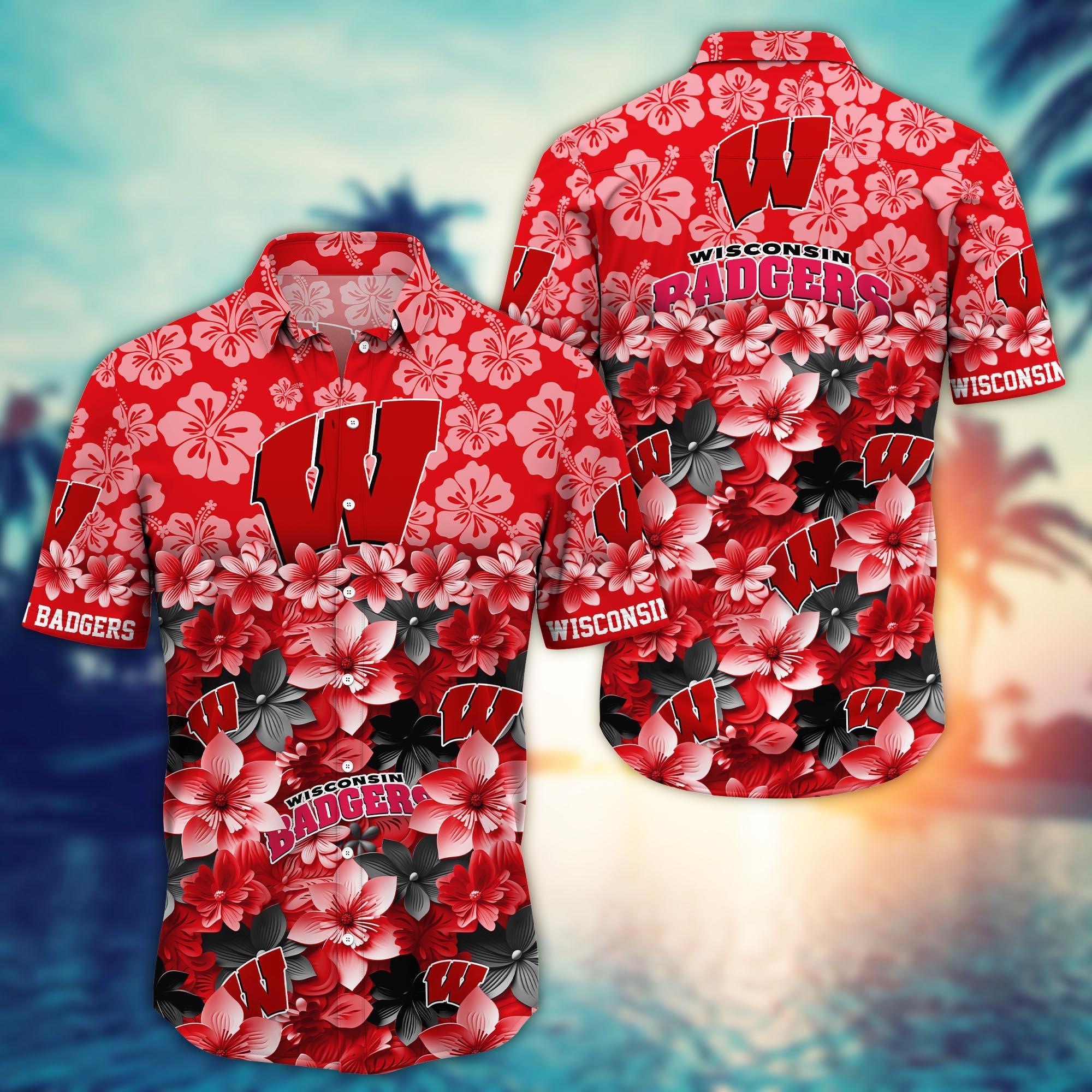 Wisconsin Badgers NCAA Hawaiian Shirt Gift For Fan