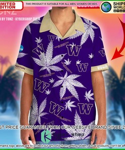 Women's Washington Huskies Custom Name Hawaiian Shirt for Summer 