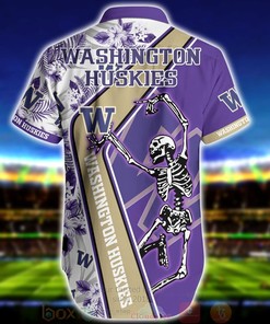 Women's Washington Huskies Skeleton Aloha Short Sleeve Shirt