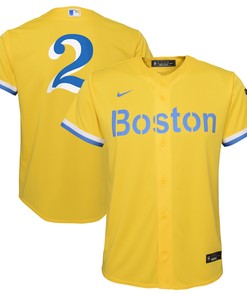 Xander Bogaerts Boston Red Sox 2021 City Connect Replica Player Jersey - Gold/light Blue Mlb