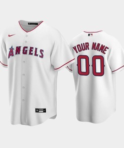 00 Custom White Los Angeles Angels Home Jersey - Robokeg