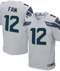12s Seattle Seahawks Elite Jersey Gray Nfl - Robokeg