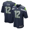 12th Fan Seattle Seahawks Game Jersey - College Navy Nfl - Robokeg
