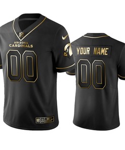 2019 Arizona Cardinals Custom Black Golden Edition Vapor Untouchable Limited Jersey - Mens - Robokeg