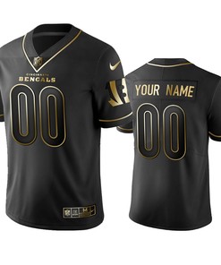 2019 Cincinnati Bengals Custom Black Golden Edition Vapor Untouchable Limited Jersey - Mens - Robokeg