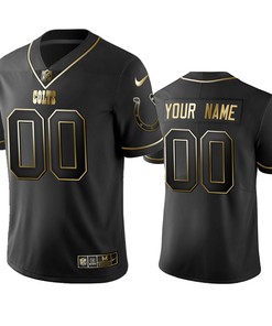 2019 Indianapolis Colts Custom Black Golden Edition Vapor Untouchable Limited Jersey - Mens - Robokeg