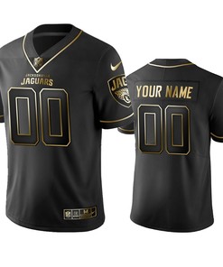 2019 Jacksonville Jaguars Custom Black Golden Edition Vapor Untouchable Limited Jersey - Mens - Robokeg