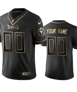 2019 Tennessee Titans Custom Black Golden Edition Vapor Untouchable Limited Jersey - Mens - Robokeg