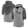 2022 Mlb All-star Game Flux 3/4-sleeve Raglan Pullover Hoodie - Heathered Charcoal - Robokeg